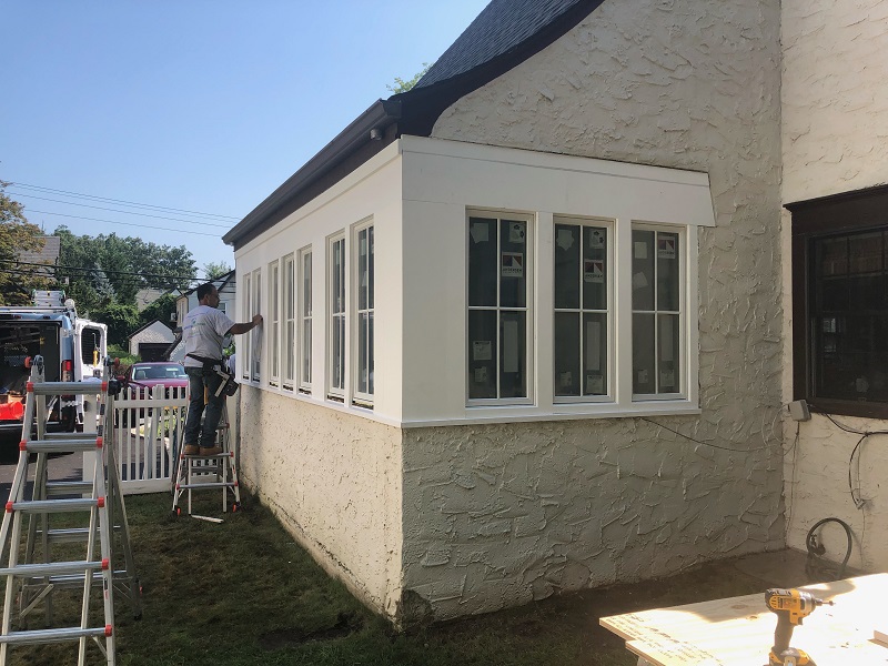 All new rot free PVC trim was installed